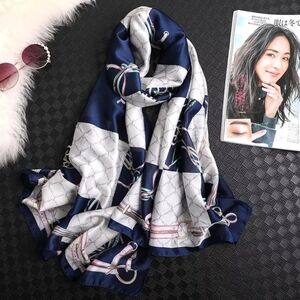 Miss Olivia Blue Long Scarf Shawl Bodywrap